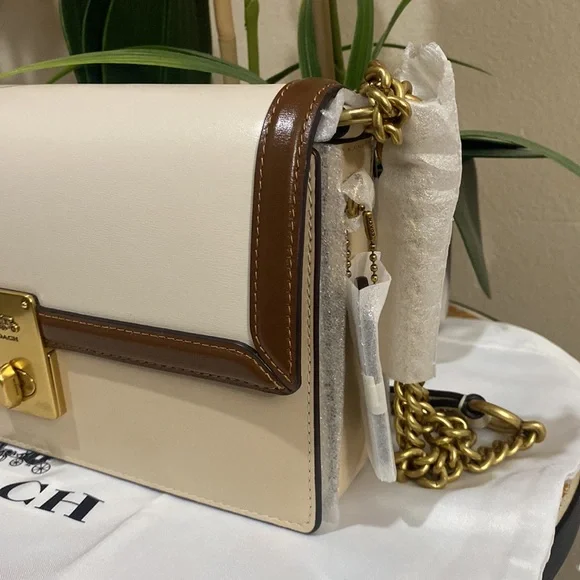 Coach Hutton Colorblock Leather Shoulder Bag - Picture 3 of 13